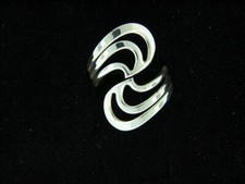 Sterling Silver Ring Adjustable Swirl Ladies Ring