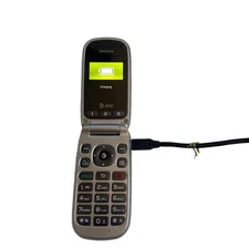 Pantech Breeze III 3 Gray Blue AT&T P2030 Basic Flip Camera Cell Phone Bundle