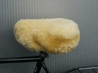 Saddle Cover Bicycle Seat Cover Lambskin - Extra Big, Gel Saddle, Ergometer