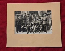 WWI German Soldiers Group Photo 1916 – Named Albert Fecht & Pickelhaube Helmets