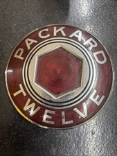 1933-1939 Packard Twelve Medallion Center Cap Chrome And Red 1