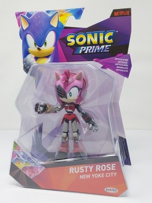 Jakks Pacific Netflix Sonic Prime Rusty Rose New Yoke City Figure