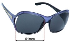 SFx Replacement Sunglass Lenses fits Prada SPR05L  PR05LS - 61mm Wide