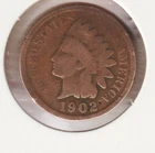 US Rare Old West 1902 Indian Head Penny Coin American Collection Shield Cent USA