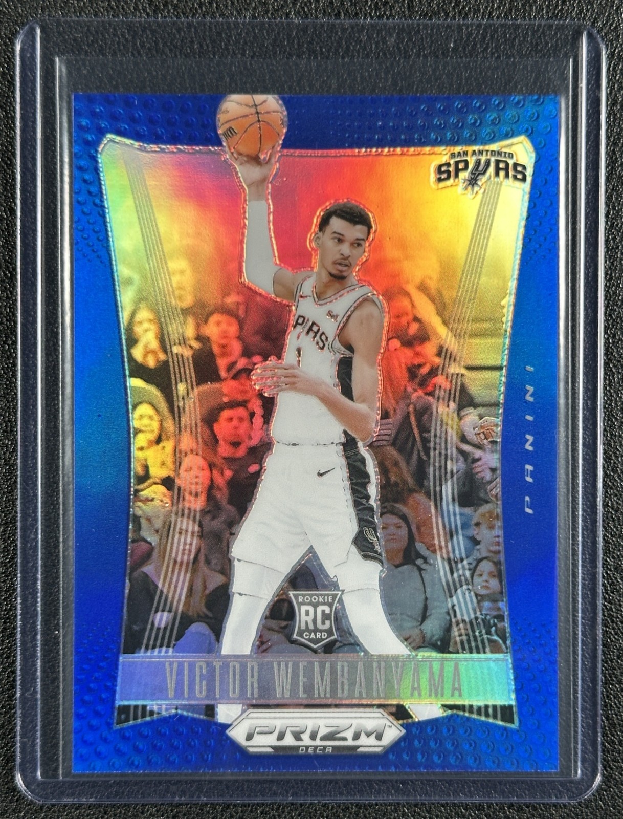 VICTOR WEMBANYAMA 2023-24 PANINI PRIZM DECA #116 ROOKIE BLUE RC 35/149 SPURS