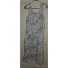 Vtg 80s Items Floral Tank Jumper Dress Pastel Peplum USA Made Coquette Cottage