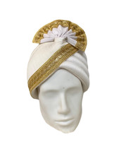 Groom Wedding Turban White Thalapa Adjustable Pagdi/Premade Turban/ Wedding
