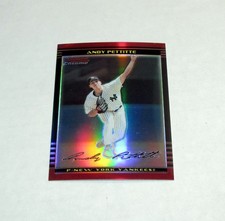 2002 Bowman Chrome Refractor 36 Andy Pettitte (#/500)  Yankees