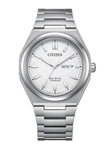 Citizen Men's Zenshin Eco-Drive White Dial Watch - AW0130-85A NEW