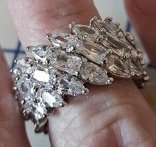 Bomb Party, RG39179, Gorgeous Bliss, Diamond Cubic Zirconia On Rhodium Plating