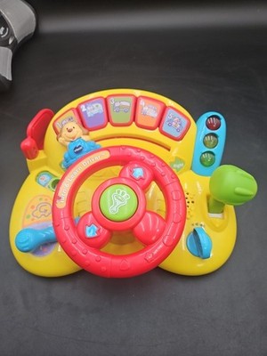 VTech Turn and Learn Driver Baby Driving Toy Yellow Toddler Preschool WorksVideo