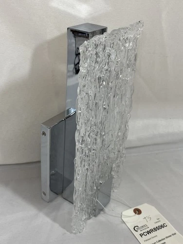 NOS Quoizel Platinum Glass Winter Wall Sconce Polished Chrome PCWR8506C - Picture 7 of 10