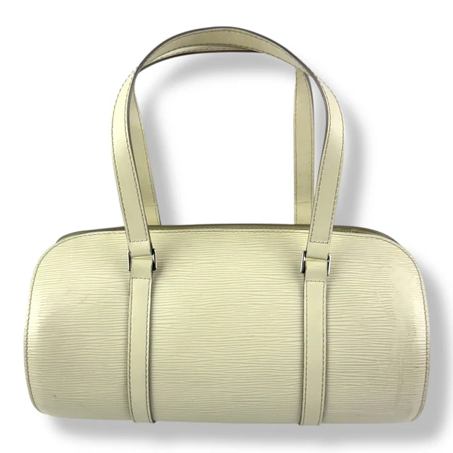 Louis Vuitton Soufflot White Epi Leather Handbag