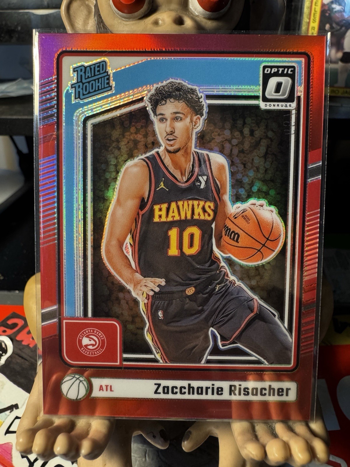 2024-25 Panini Donruss Optic - Zaccharie Risacher #268 RC Rated Rookie Red /99