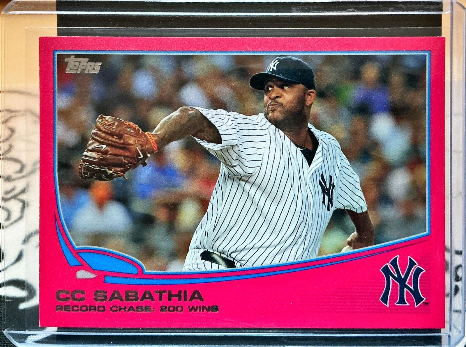 CC Sabathia /50 2013 Topps Series 2 Pink Record Chase Checklist #369 SSP RARE