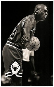 Michael Jordan Chicago Bulls NBA 1990 Type 1 Original Archival 8" x 10" B&W NEW
