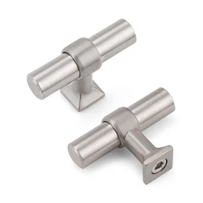 knobelite 50 Pack Brushed Nickel Cabinet Knobs Single Hole Dresser Pulls with...