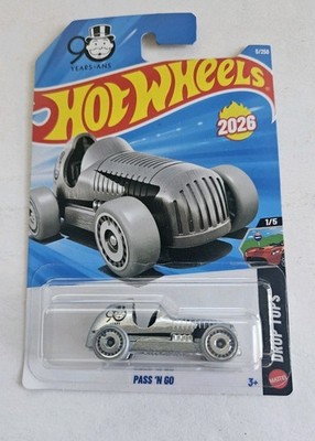 2026 Hot Wheels  -- PASS `N GO -- 1/5 OF DROP TOPS - 90 YEARS OF MONOPOLY