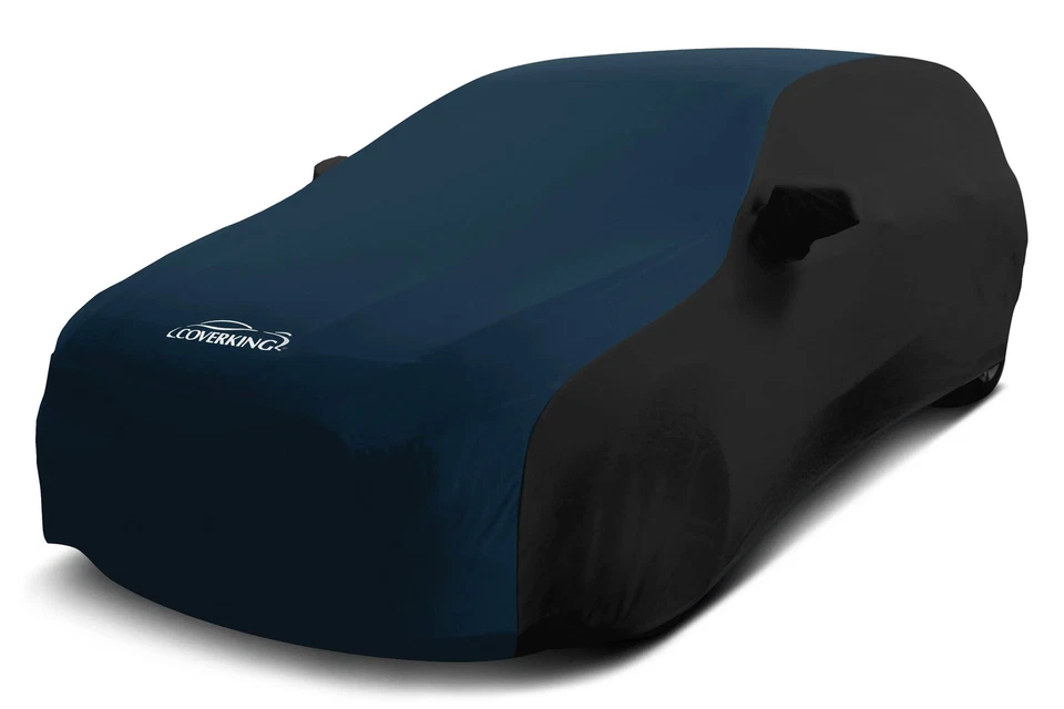 For Lincoln Mark V 77-79 Car Cover Satin Stretch Indoor Navy Blue Custom Car Foto 4 de 4