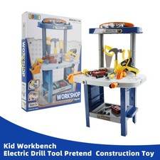 37 Pcs Kid Workbench Electric Drill Tool Pretend Play Workshop Construction Toy