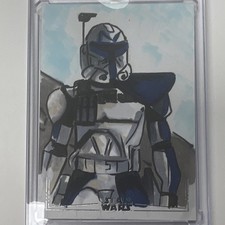 Marketplace image: 2026 Topps chrome Star Wars Galaxy 1/1 Captain Rex from Clone wars Sketch card