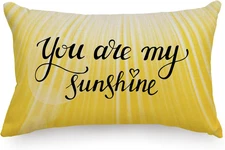 Summer Sunshine Throw Pillow Cover You Are My Sunshine 12 X 20 Inch Linen for So