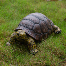 Garden Turtle Statue, Large Resin Tortoise Sculpture, 13L X 8.6W X 5.5H Inches,