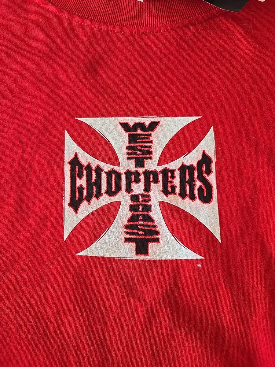 Vintage Y2K West Coast Choppers Shirt Size L Red WCC Jesse Who