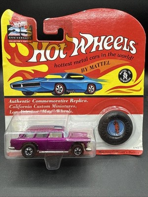 1993 Hot Wheels MAGENTA CLASSIC NOMAD 25th Anniversary BUTTON many more availabl