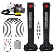Dual Hydraulic Trailer Jack Kit – Standard KTI Pump | Heavy-Duty Lift System