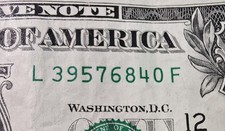 1 Dollar Broken Ladder Fancy Serial 3-0 Mixed Numbers 