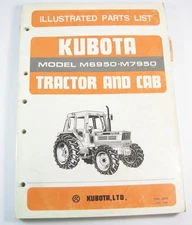 Kubota M6950 M7950 Tractor & Cab Parts Manual Book