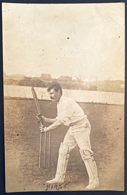 Vintage Cricket Postkarte - George Hirst Yorkshire & England Cricketspieler um 1900 