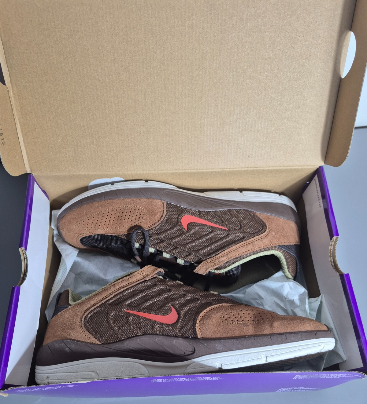 Nike SB Vertebrae Shoes Cacao Wow Brown-Dragon Red Sz 11 FD4691-200 NEW WITH BOX