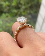 2Ct Oval Cut Simulated Diamond Bridal Set Band Ring In 14k Yellow Gold Plated