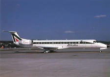 Postcard Airline ALITALIA EXPRESS Embraer RJ145LR I-EXMO AUC1.