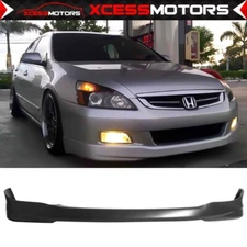 Fits 03-05 Honda Accord HFP Style Unpainted Front Bumper Lip Spoiler Splitter PU