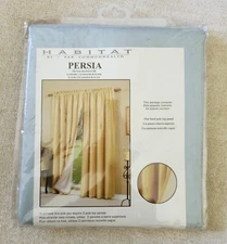 Habitat PERSIA 70174 Faux Silk Curtain Drape POLE TOP PANEL 54" x 84" BLUE