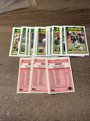 topps インサート88枚 1988 Topps Football 1000 Yard Club Insert Complete Set 28 Cards | eBay