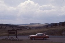 1970's TOYOTA CELICA PARKED IN THE MOUNTAINS Vtg 35mm PHOTO SLIDE