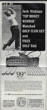 JACK NICKLAUS Autographed MacGregor Mag Ad 12 x 5" Early 1960s Photo Great rare
