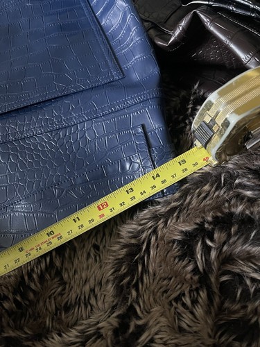 The Frankie Shop Bonnie Crock Effect Pants Trousers Blue BPABON200-M MEDIUM 10 - Picture 10 of 14