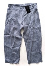 Bryn Walker Pants Nwt Bari Blue 100 Linen Pull Capri Pant Large L