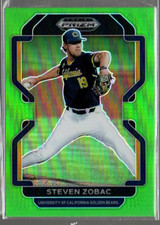 2022 Panini Prizm Draft Picks Prizms Lime Green #115 Steven Zobac /75 