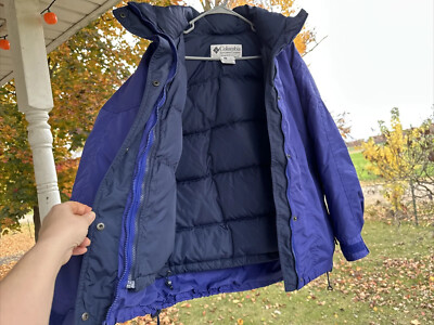 Columbia Goose Down women's M blue 3-in-1 winter ski coat puffer