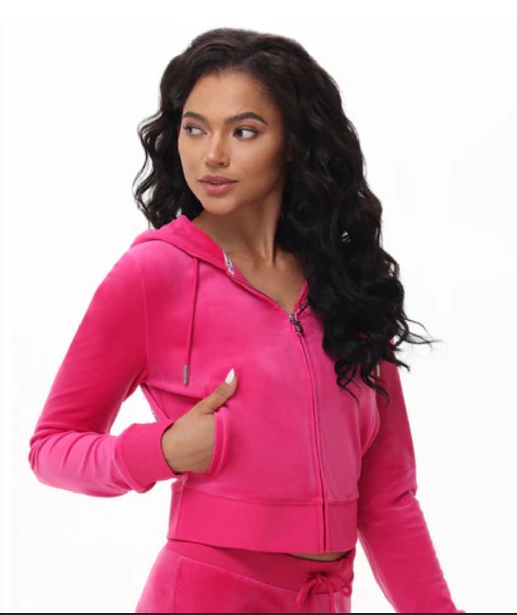 ジューシークチュール Juicy Couture Bling Hoodie レディース パーカー スウェット Hot Hot Juicy Couture OG Bling Hot Hot Velour Zip Hoodie | Zumiez