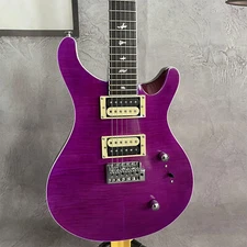 Custom Shop Purple    Electric Guitar HH Pickups Tremolo Bridge 6Strings