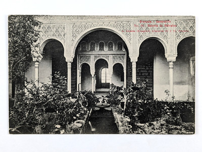 Antique Postcard Granada Generalife Gallery Entrance Alhambra Spain Unposted