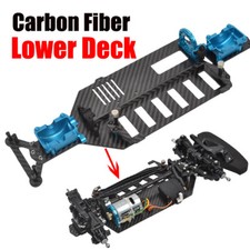 1/10 Racing Car Carbon Lower Deck Chassis Kit for Tamiya TT-02 TT-02D Upgrades