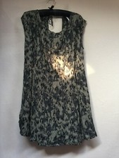 Free People XS Fake Love Animal Print Gathered Sleeveless Mini Dress Casual